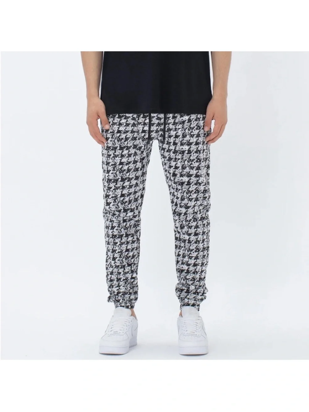 NWT Zanerobe Black & White Houndstooth Joggers size:32 - Picture 1 of 10